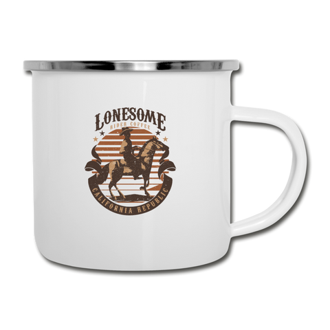 Lone Banner Camper Mug - white