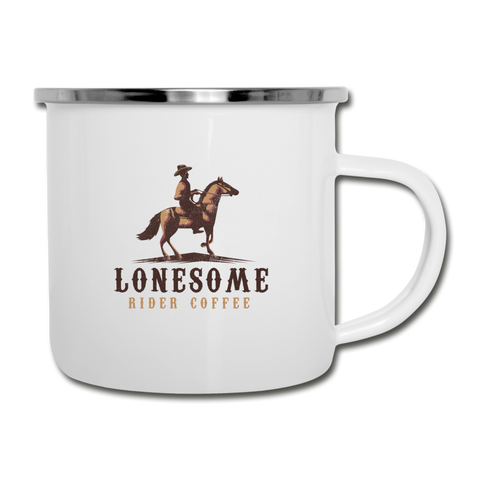 Lonesome Rider Camper Mug - white