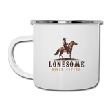 Lonesome Rider Camper Mug - white